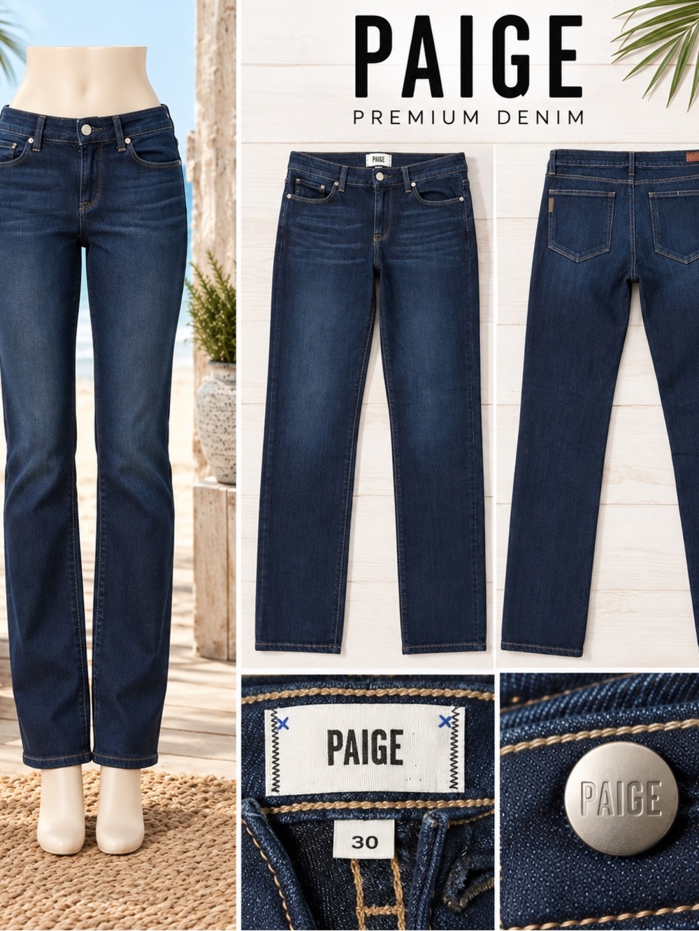 PAIGE Women's Dark Indigo Skinny Jeans